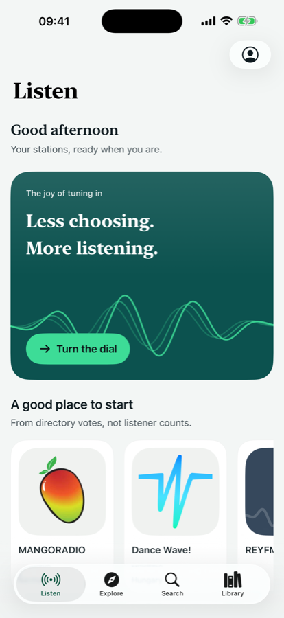 JustBeats Light mode screen